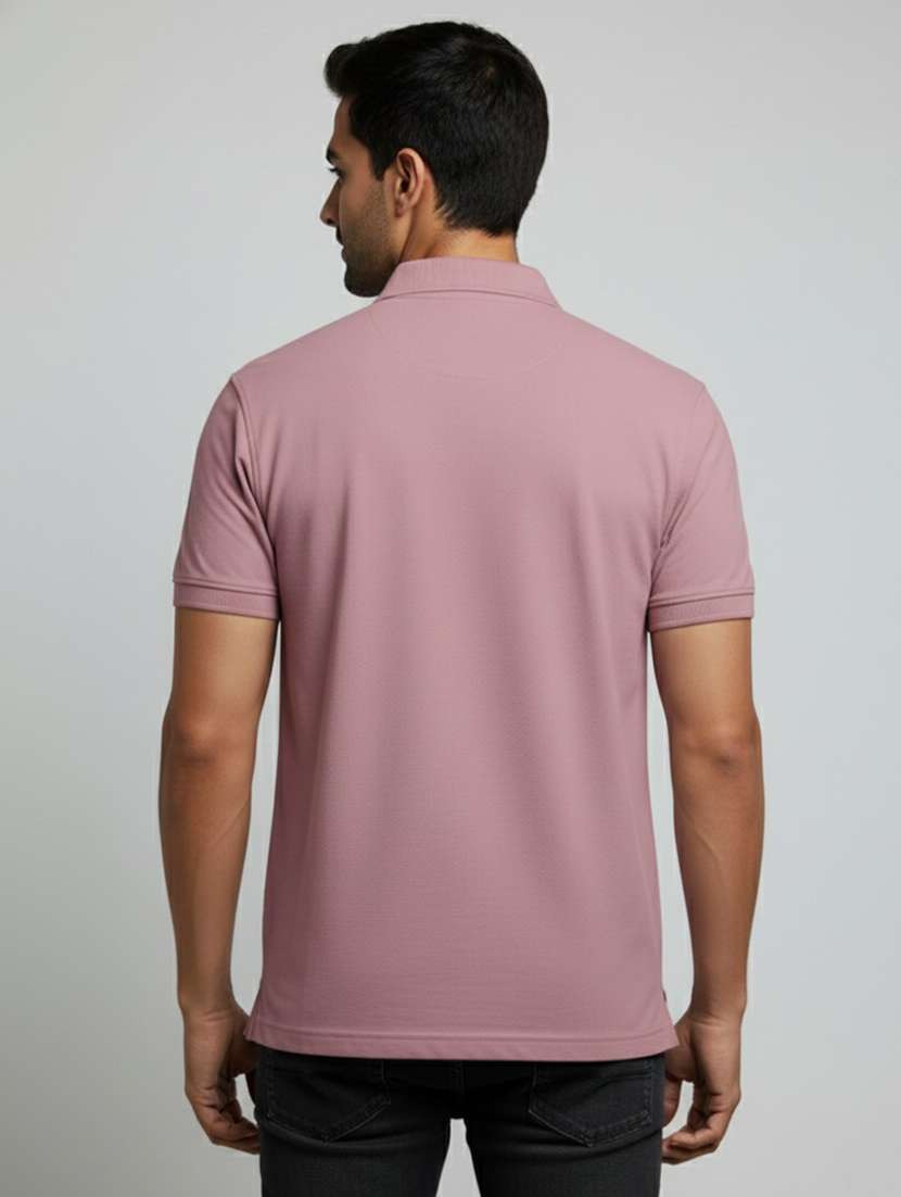 men solid short sleeves polo t-shirt - 22610074 -  Standard Image - 3