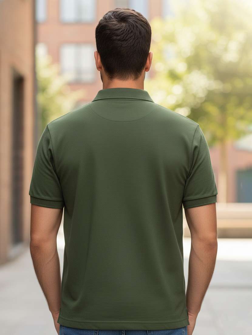 men solid short sleeves polo t-shirt - 22610075 -  Standard Image - 3