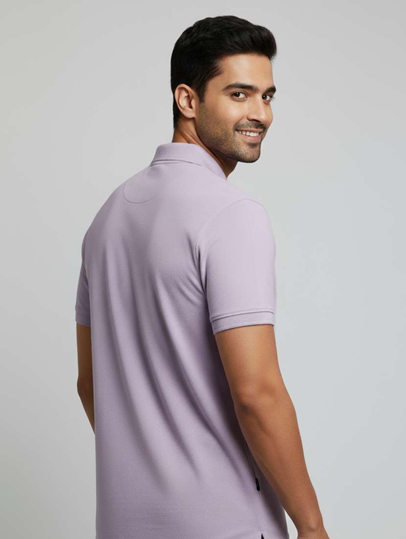 men solid short sleeves polo t-shirt - 22610076 -  Standard Image - 3
