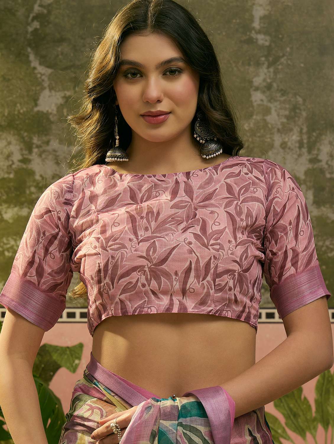 women printed casual wear saree with blouse - 22610085 -  Standard Image - 5