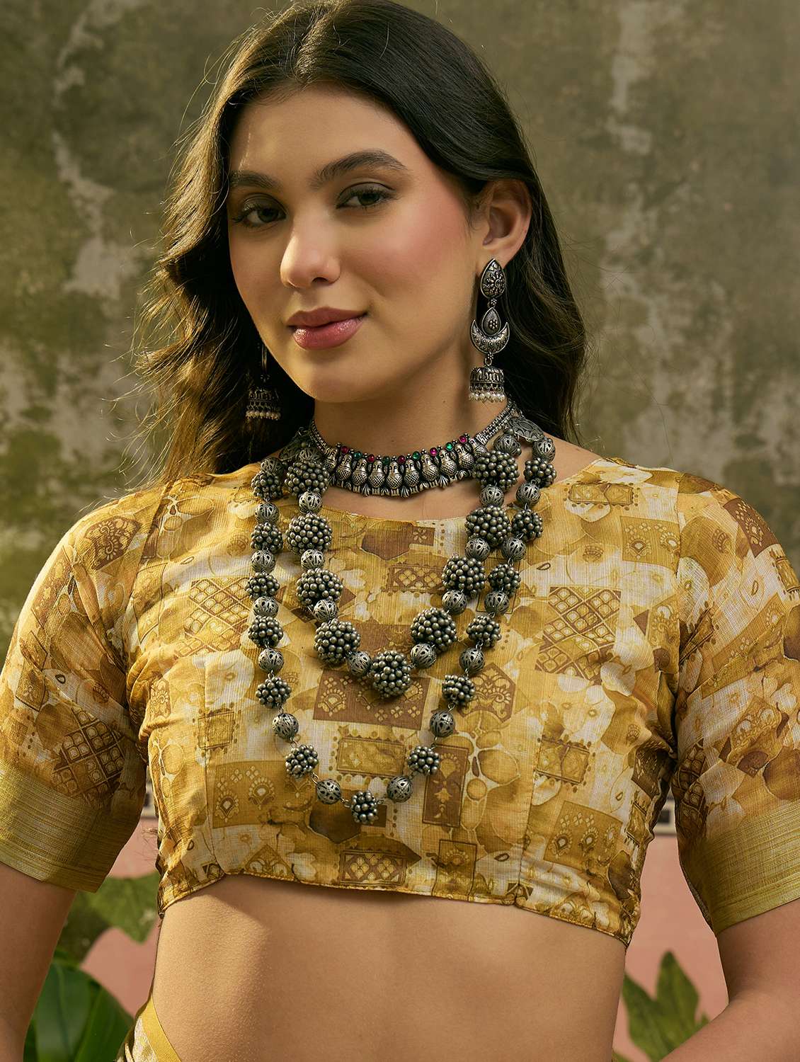 women printed casual wear saree with blouse - 22610093 -  Standard Image - 5
