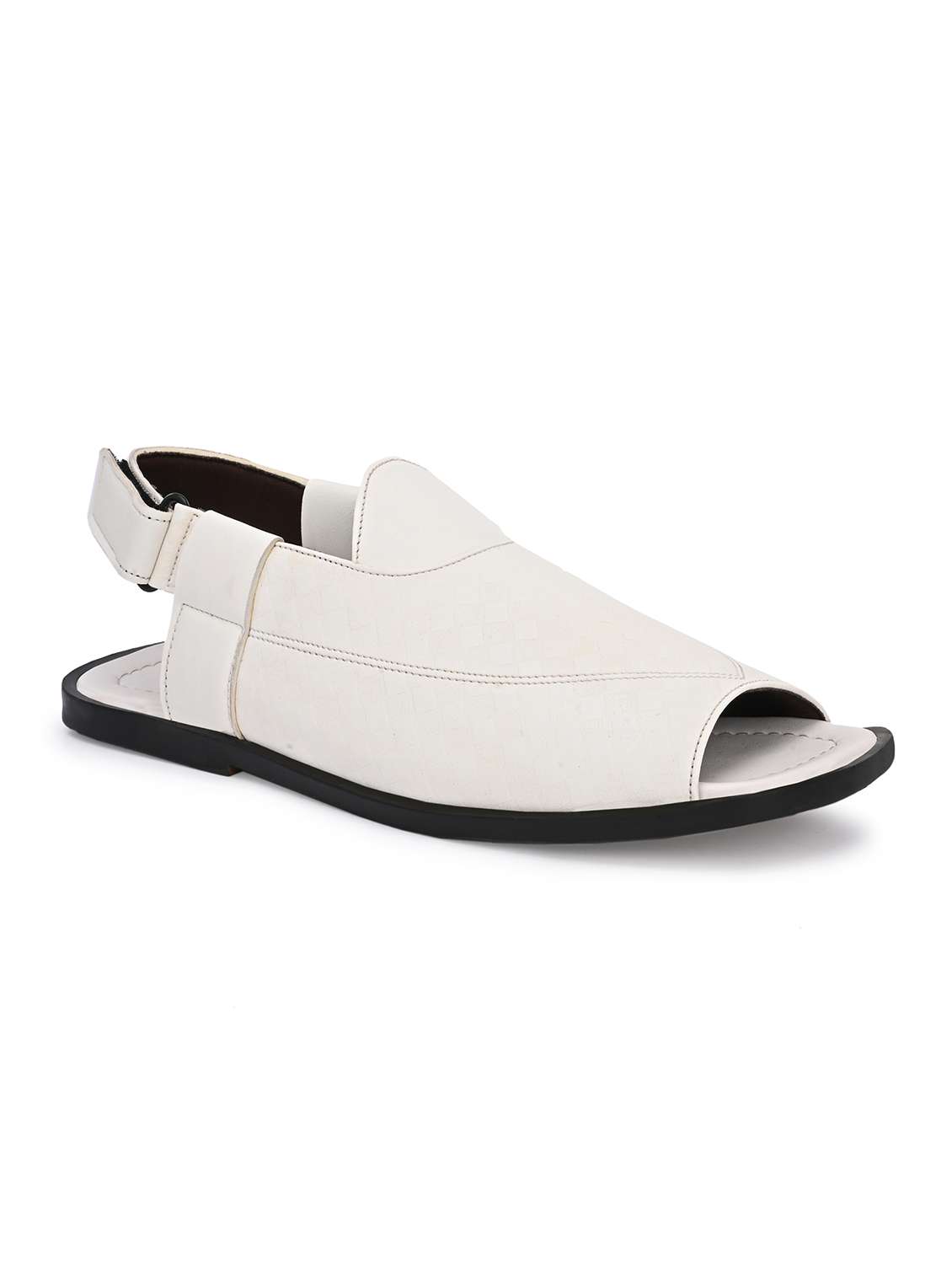 men textured back strap sandal