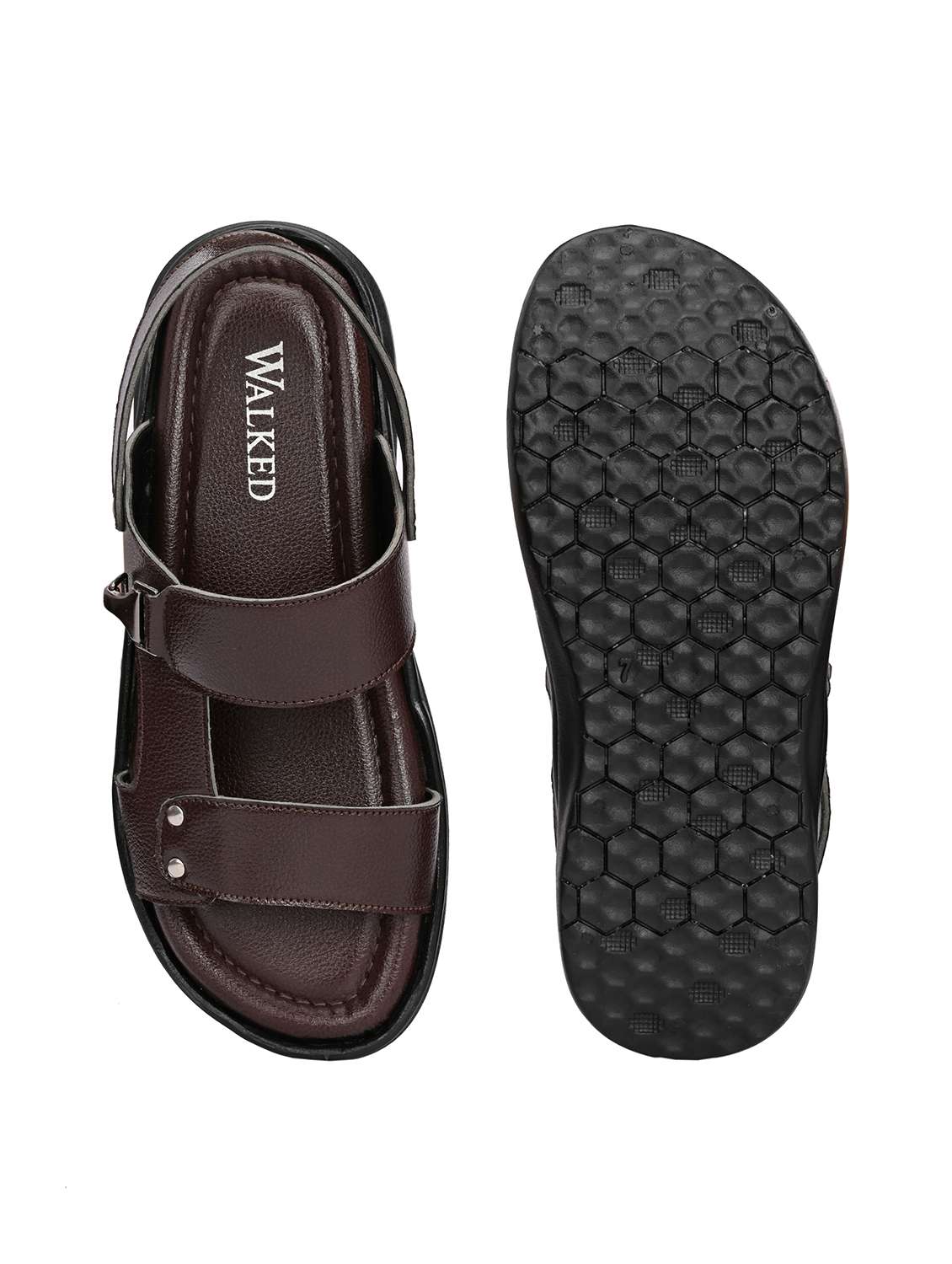 Men Textured Back Strap Sandal - 22610498 -  Standard Image - 5