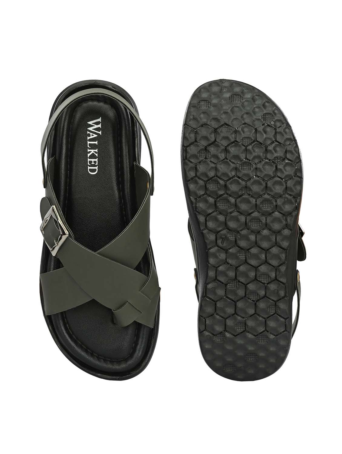 Men Solid One Toe Back Strap Sandal - 22610524 -  Standard Image - 5