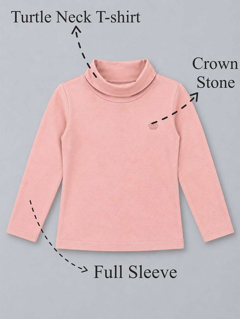 Girls Pack Of 2 Solid Long Sleeves Regular Tee - 22610526 -  Standard Image - 3