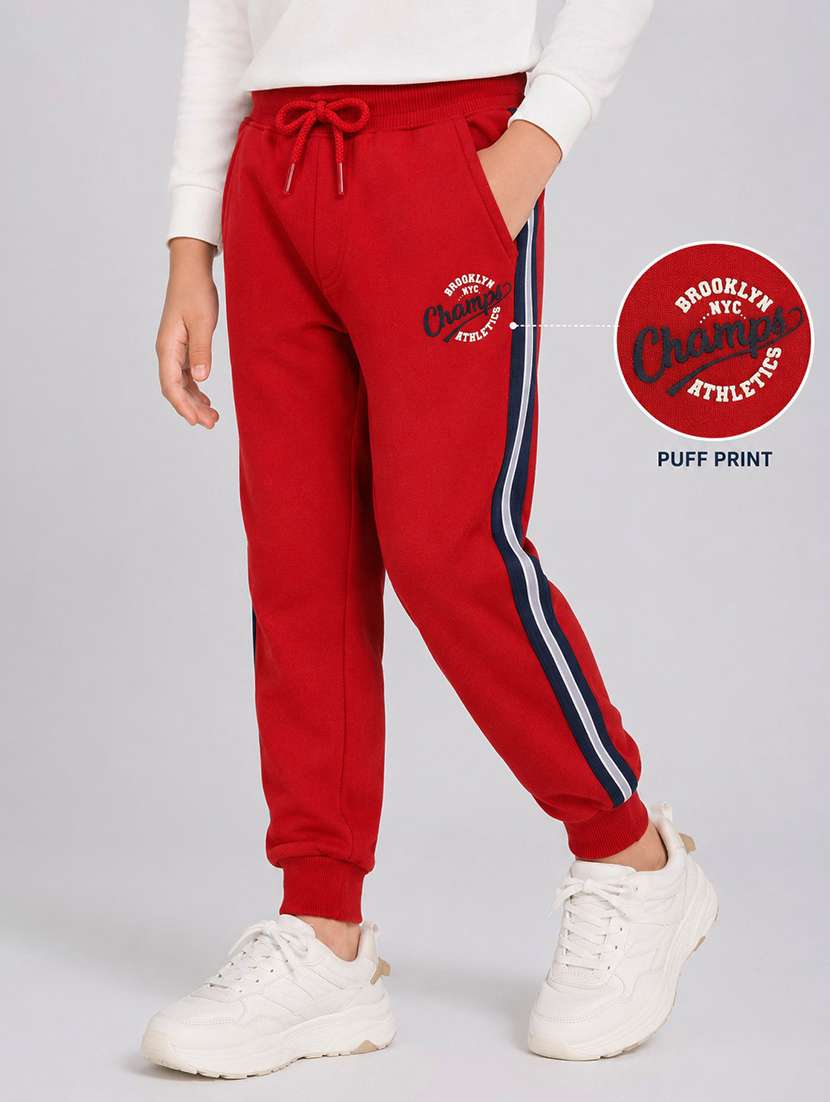 boys taped mid rise regular fit jogger