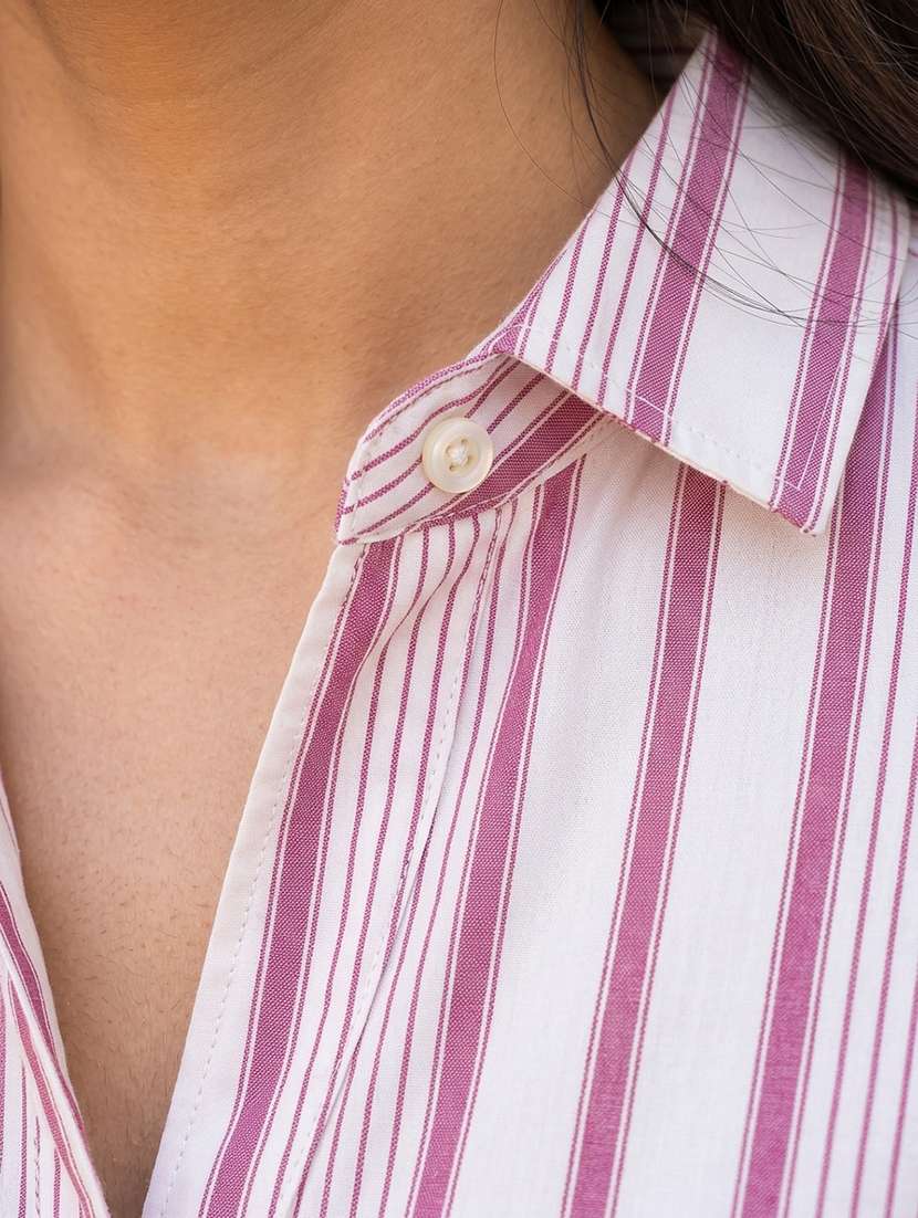 Women Striped Long Sleeves Regular Shirt - 22610650 -  Standard Image - 5