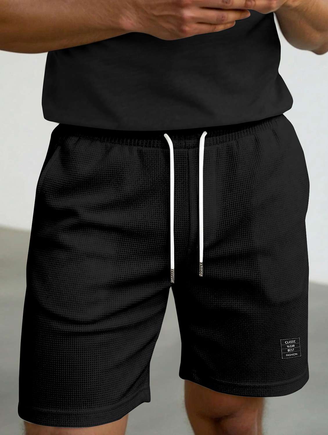 men self design mid rise regular fit shorts
