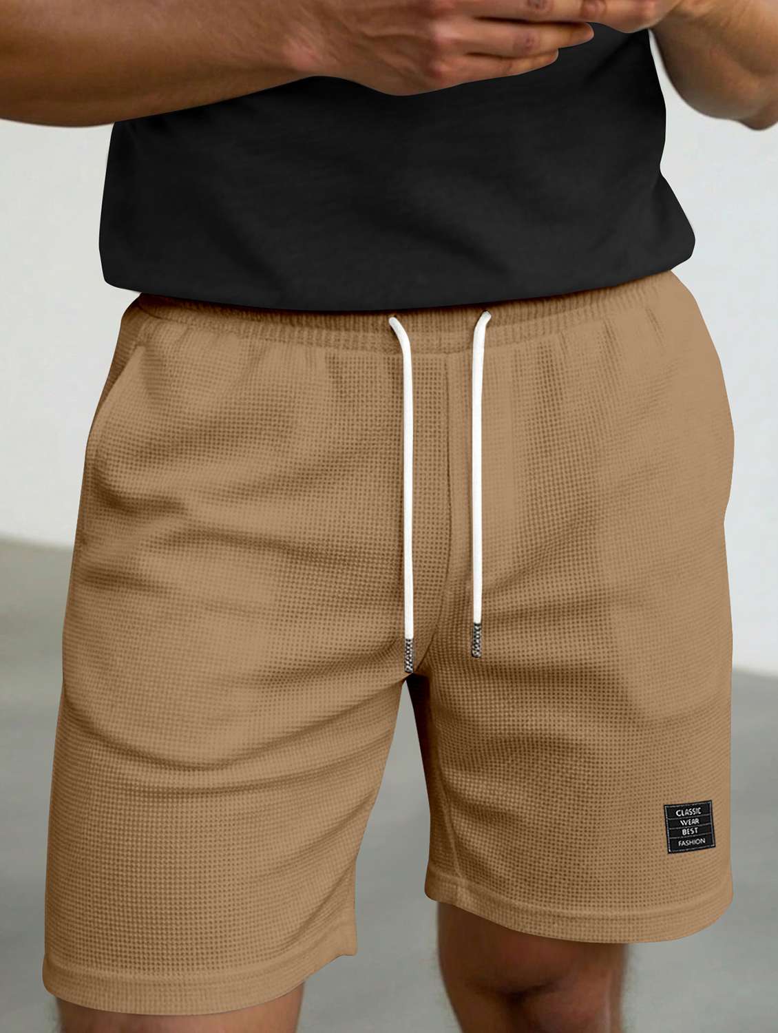 men self design mid rise regular fit shorts
