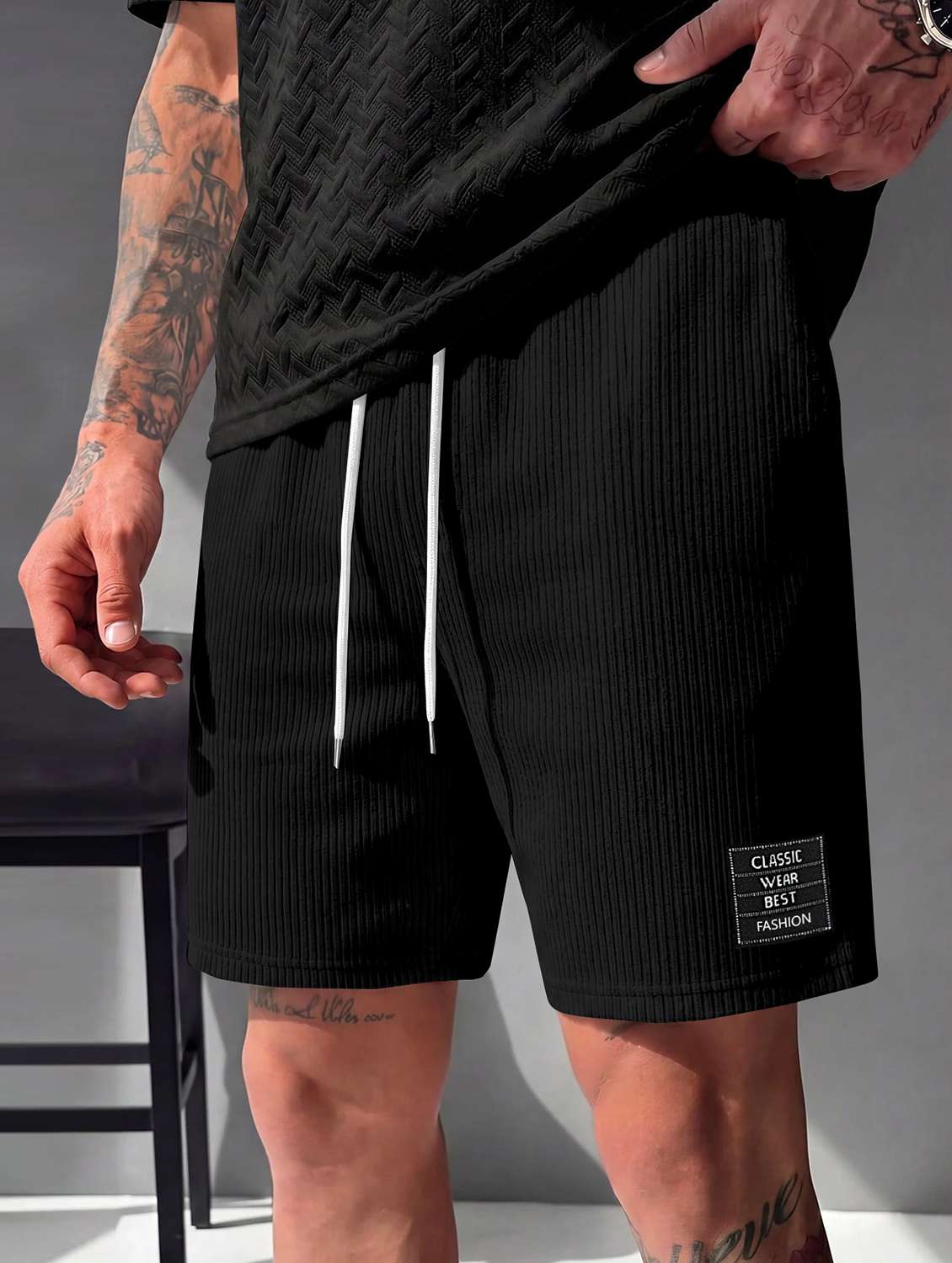 men self design mid rise regular fit shorts