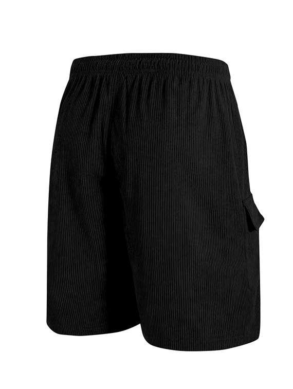 men textured mid rise regular fit cargo shorts - 22610725 -  Standard Image - 5