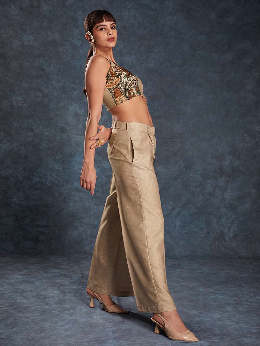 women printed sleeveless top and trouser co-ord set - 22610749 -  Standard Image - 5