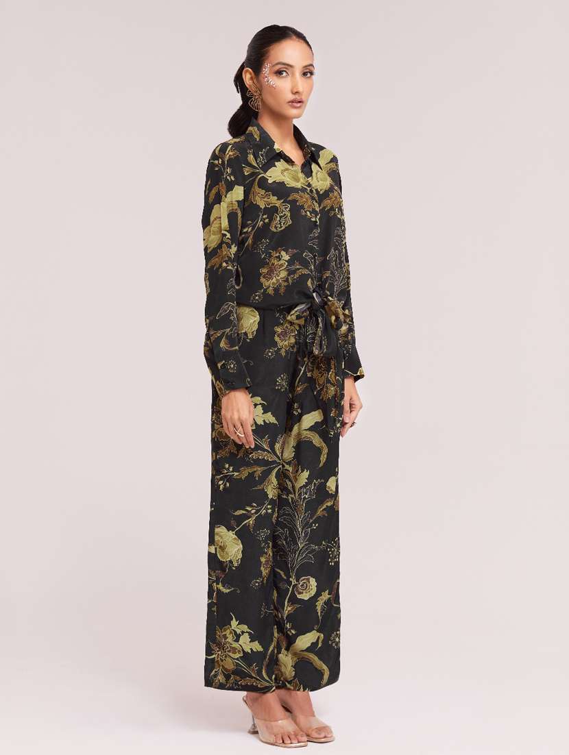 Women Printed Long Sleeves Shirt And Trouser Co-ord Set - 22610762 -  Standard Image - 3