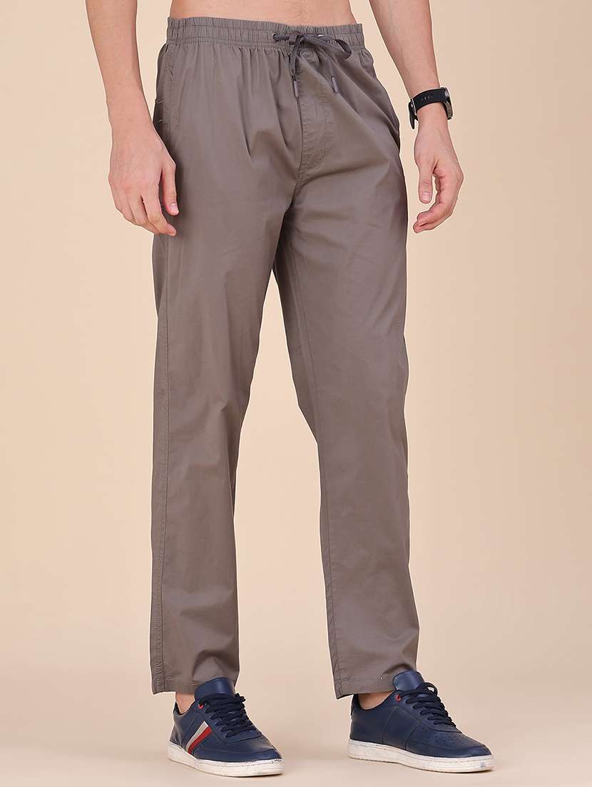Men Solid Mid Rise Full Length Track Pant - 22613629 -  Standard Image - 3