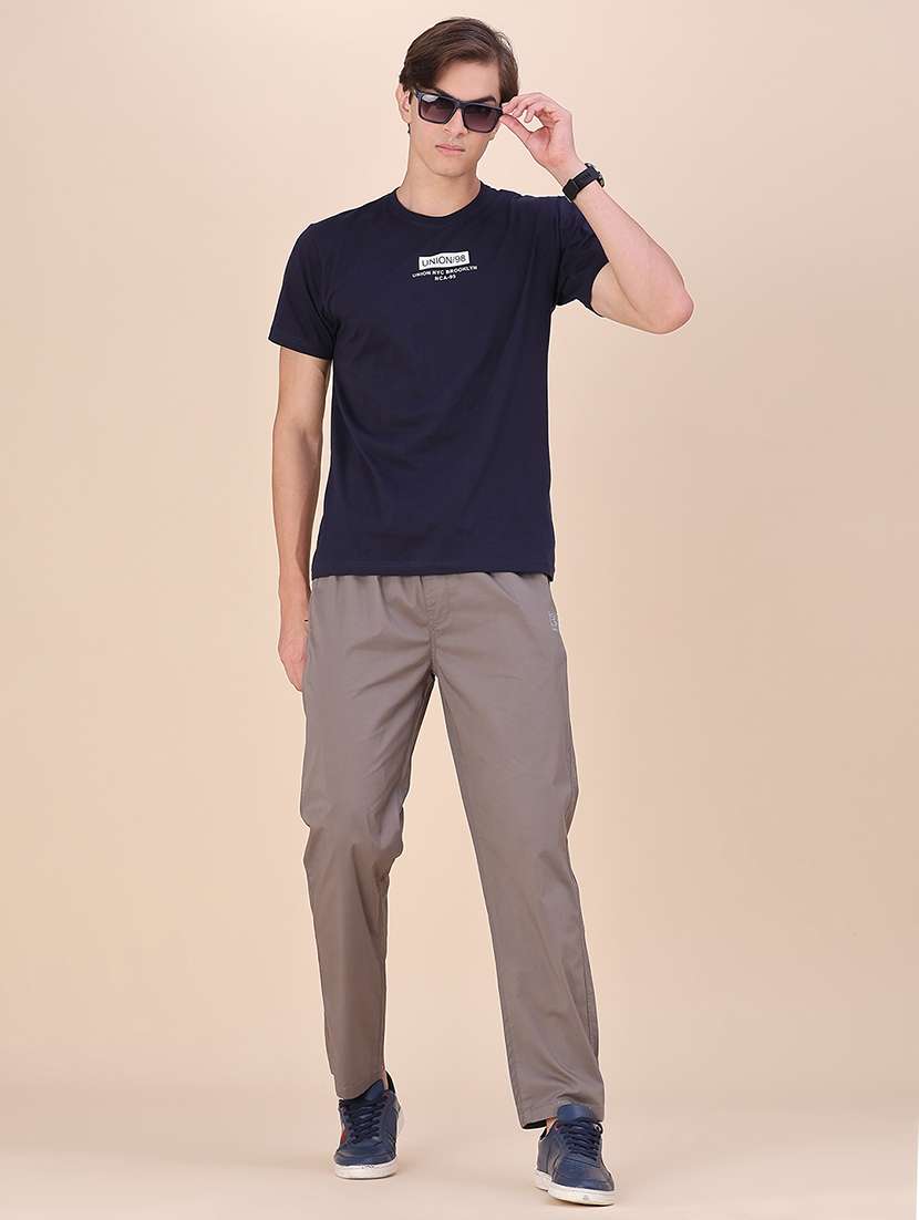 Men Solid Mid Rise Full Length Track Pant - 22613629 -  Standard Image - 5
