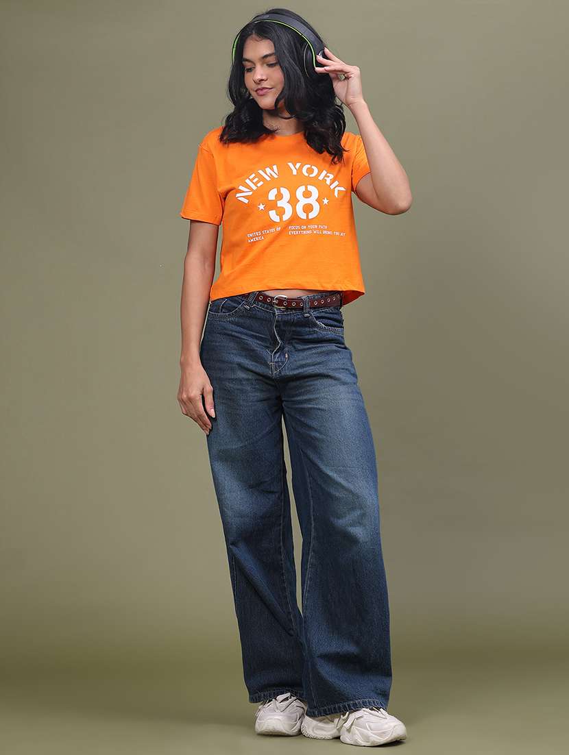 Women Typographic Short Sleeves Regular Top - 22614228 -  Standard Image - 5
