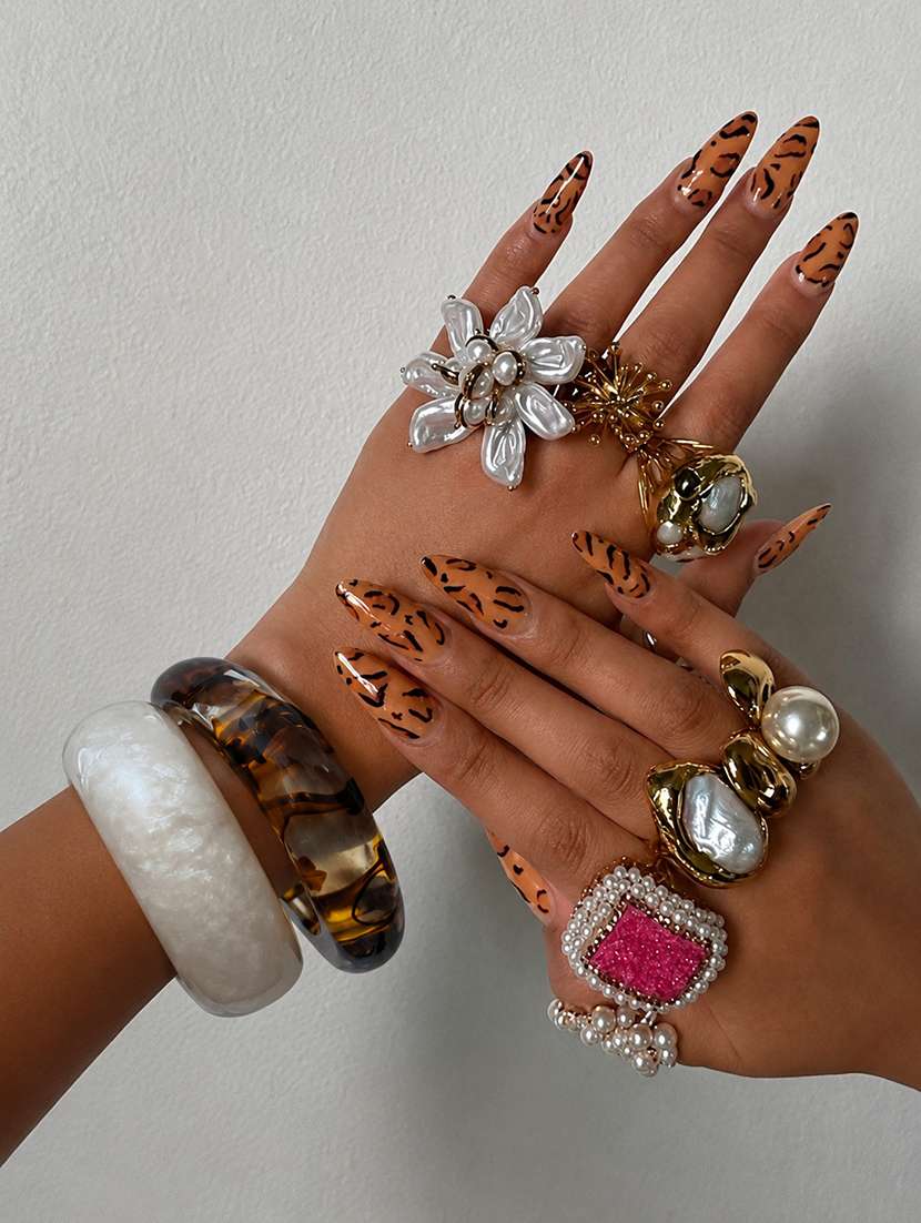 women set of 2 tortoise and cream bangles  - 22614915 -  Standard Image - 3