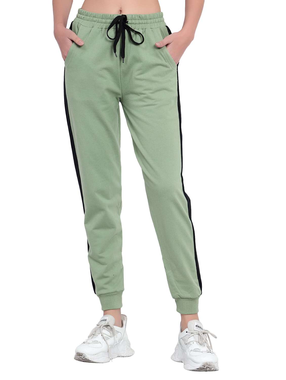 women tapered mid rise regular fit jogger