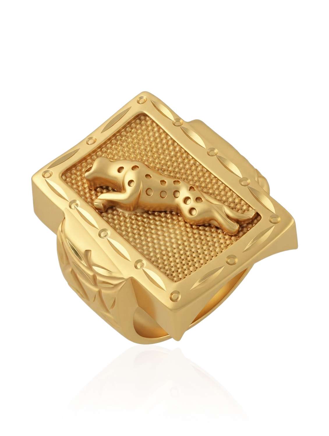 men finger ring gold brass metal with closed loop - 22615106 -  Standard Image - 3