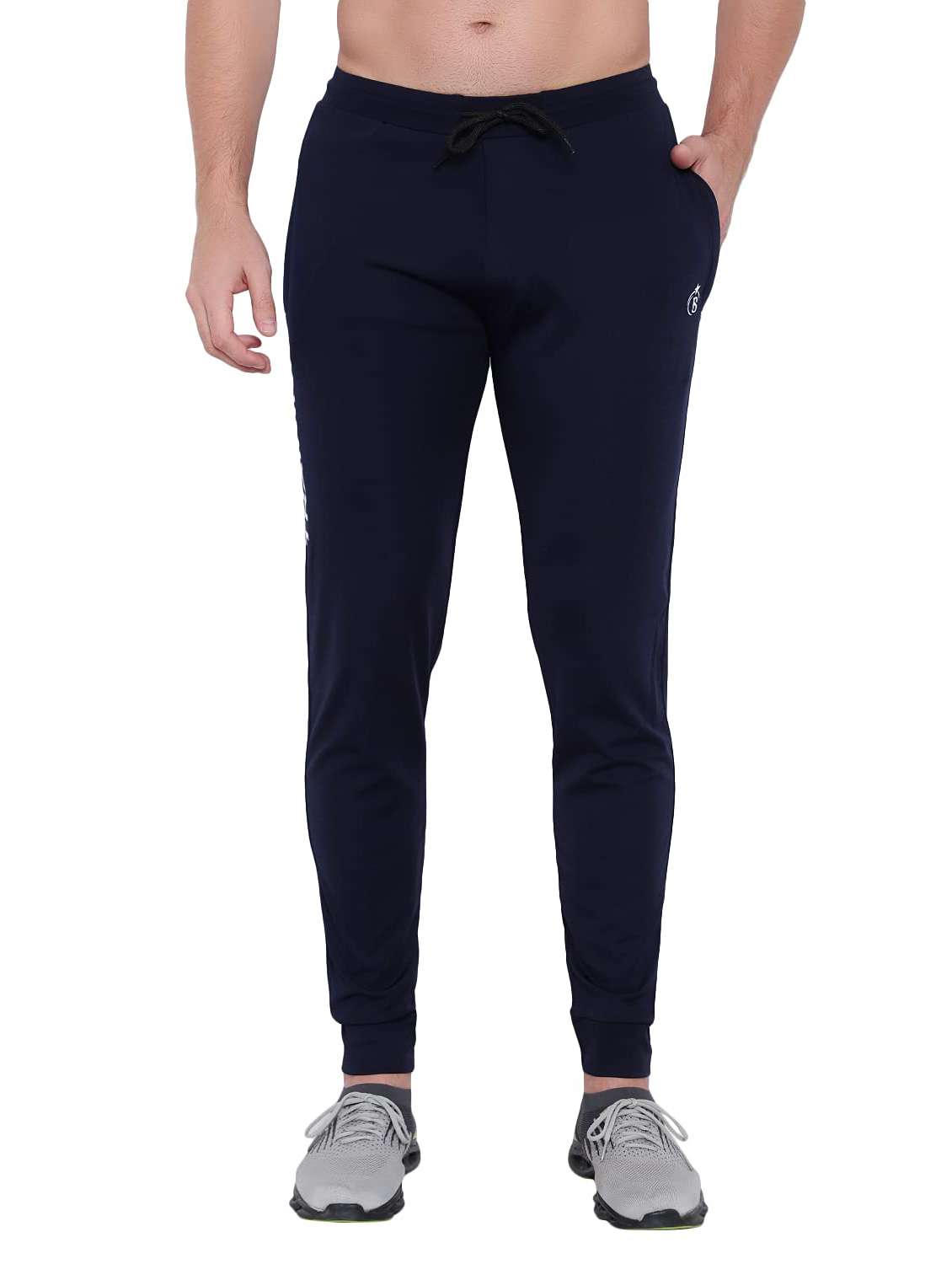 men typographic mid rise regular fit jogger
