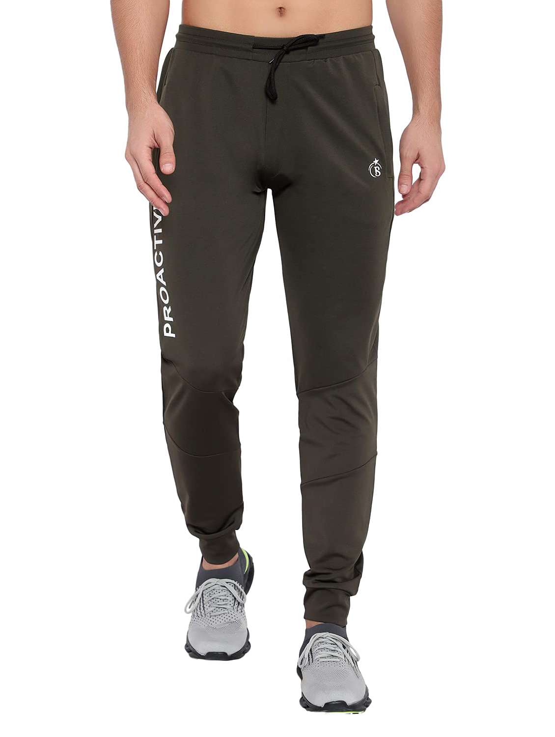 men typographic mid rise regular fit jogger