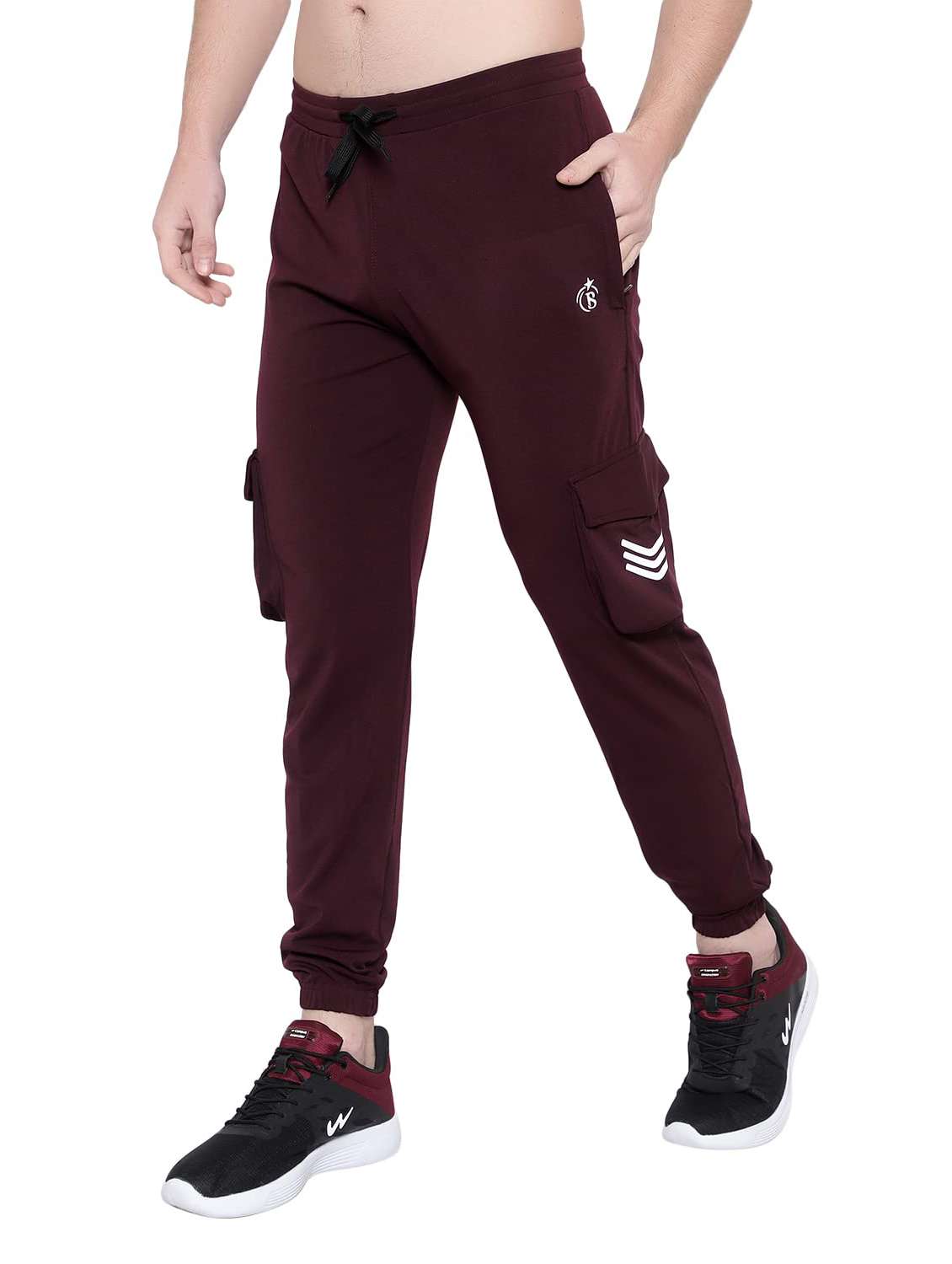 men solid mid rise regular fit jogger - 22615231 -  Standard Image - 3