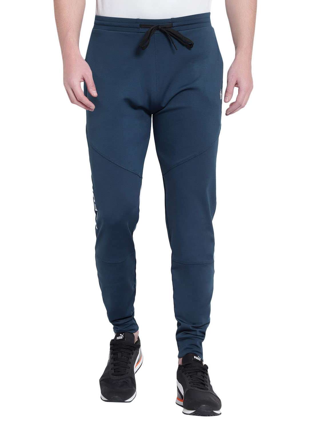 men typographic mid rise regular fit jogger