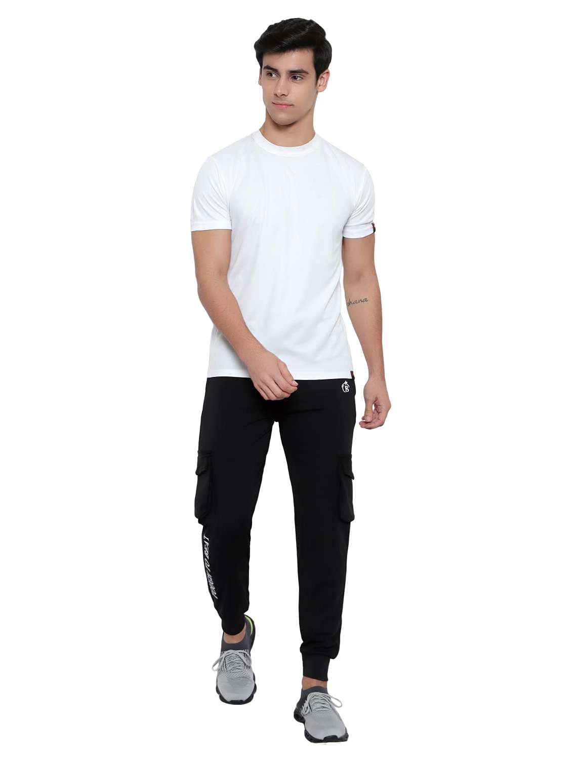 men typographic mid rise regular fit jogger - 22615255 -  Standard Image - 3