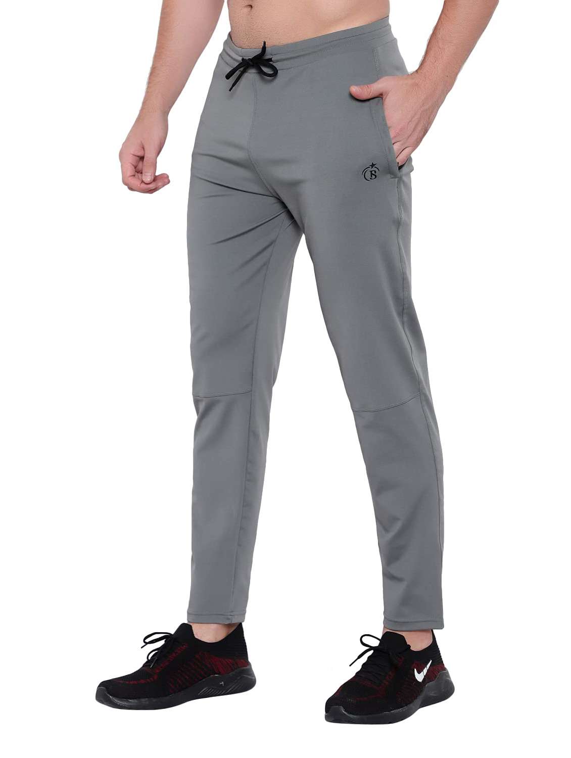Men Solid Mid Rise Regular Fit Track Pant - 22615273 -  Standard Image - 3