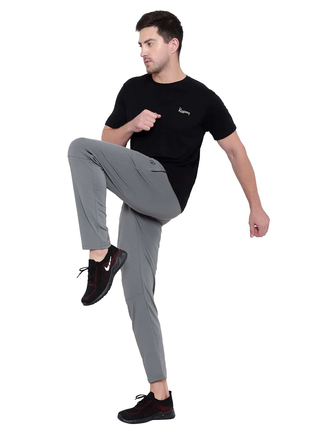 Men Solid Mid Rise Regular Fit Track Pant - 22615273 -  Standard Image - 5