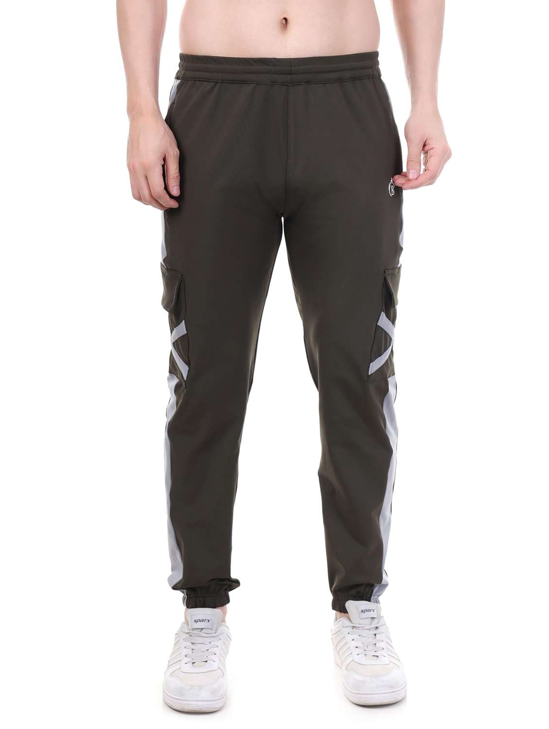men side taped mid rise regular fit jogger