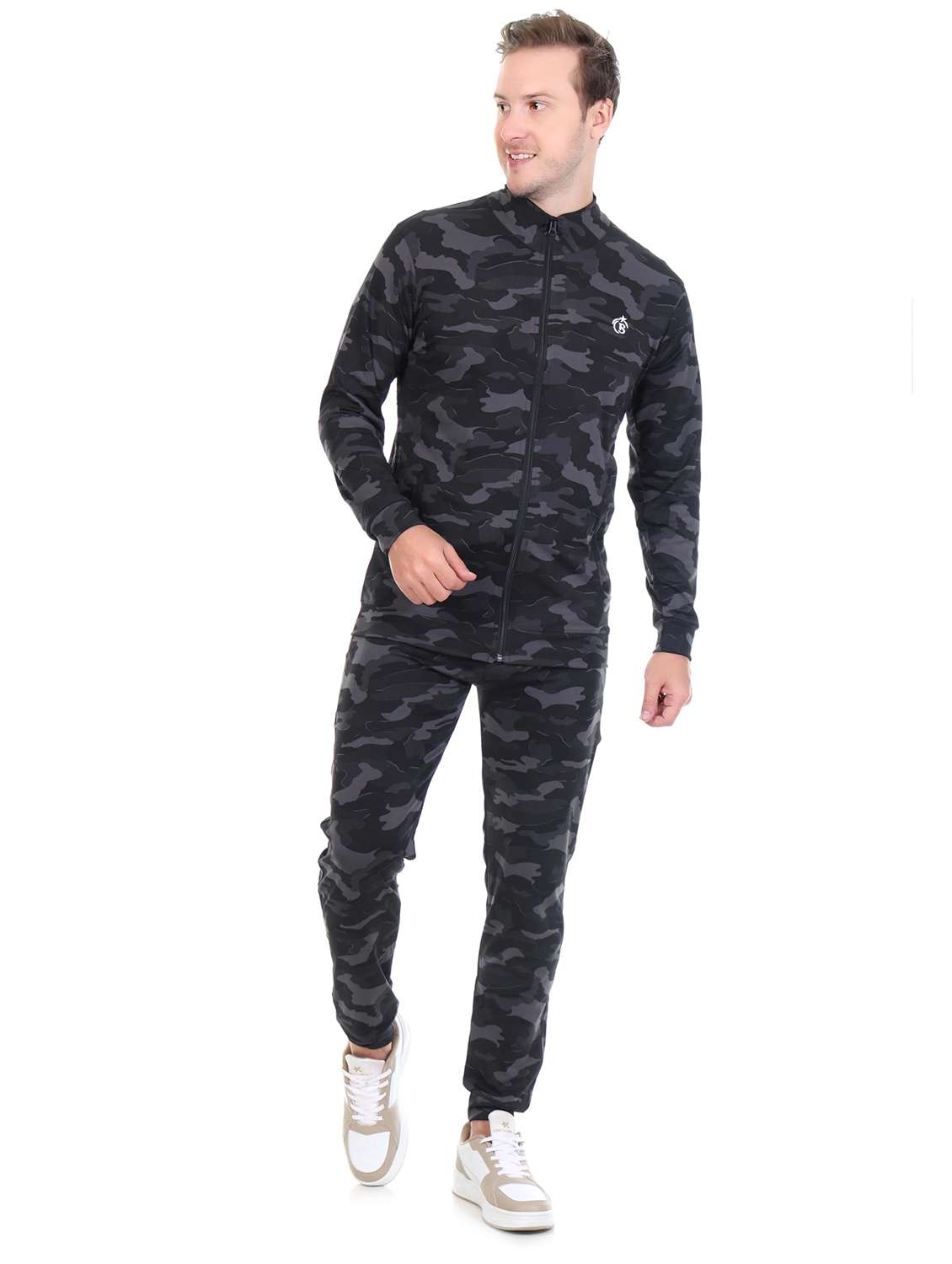 men printed long sleeves track suit