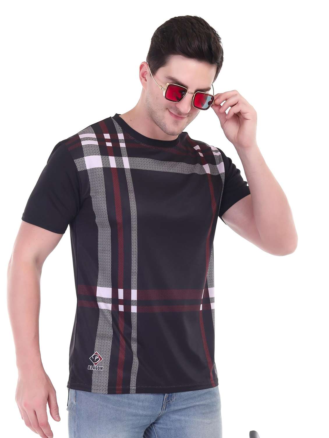 men printed short sleeves regular fit t-shirt