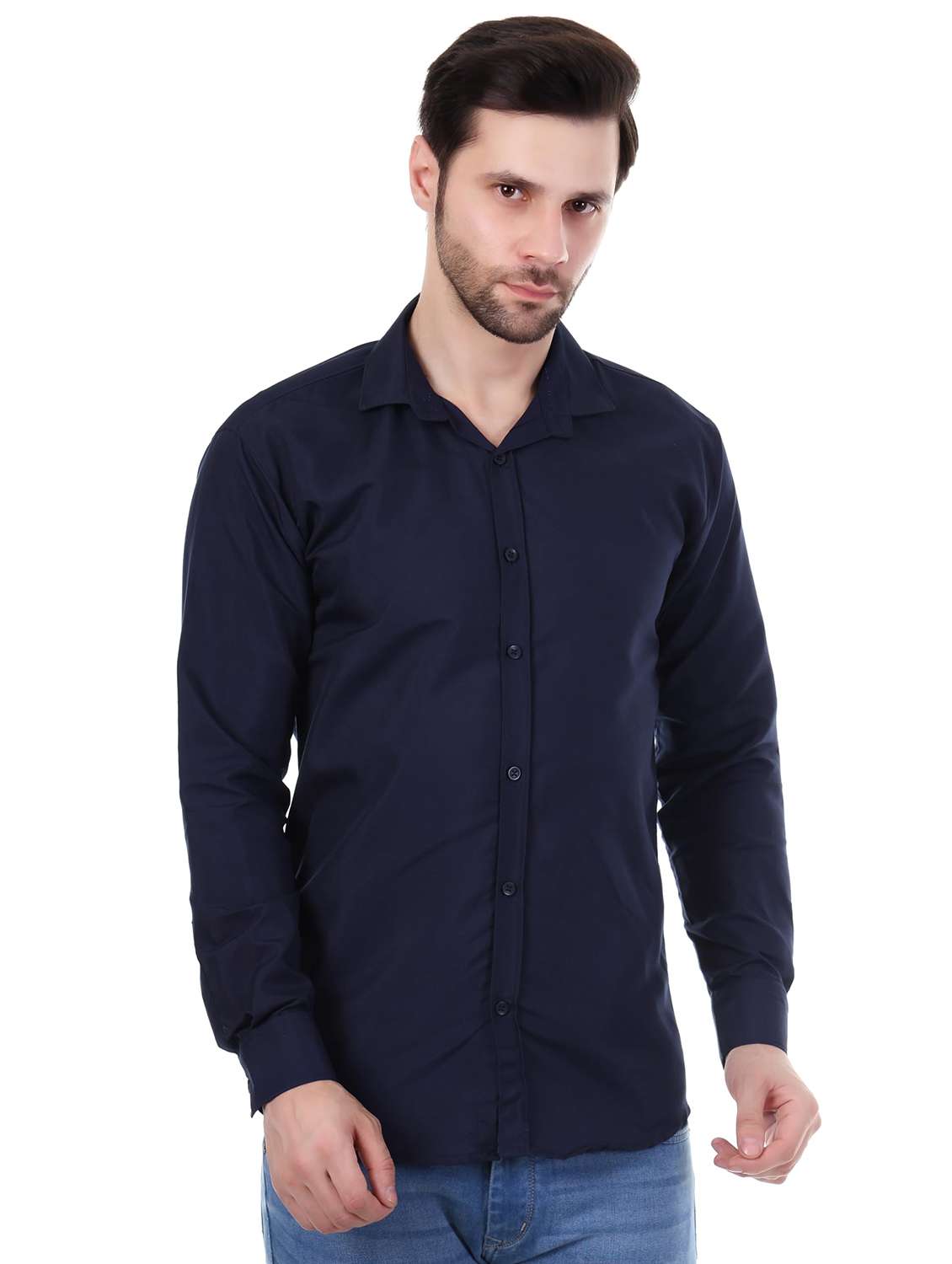 men solid long sleeves regular shirt