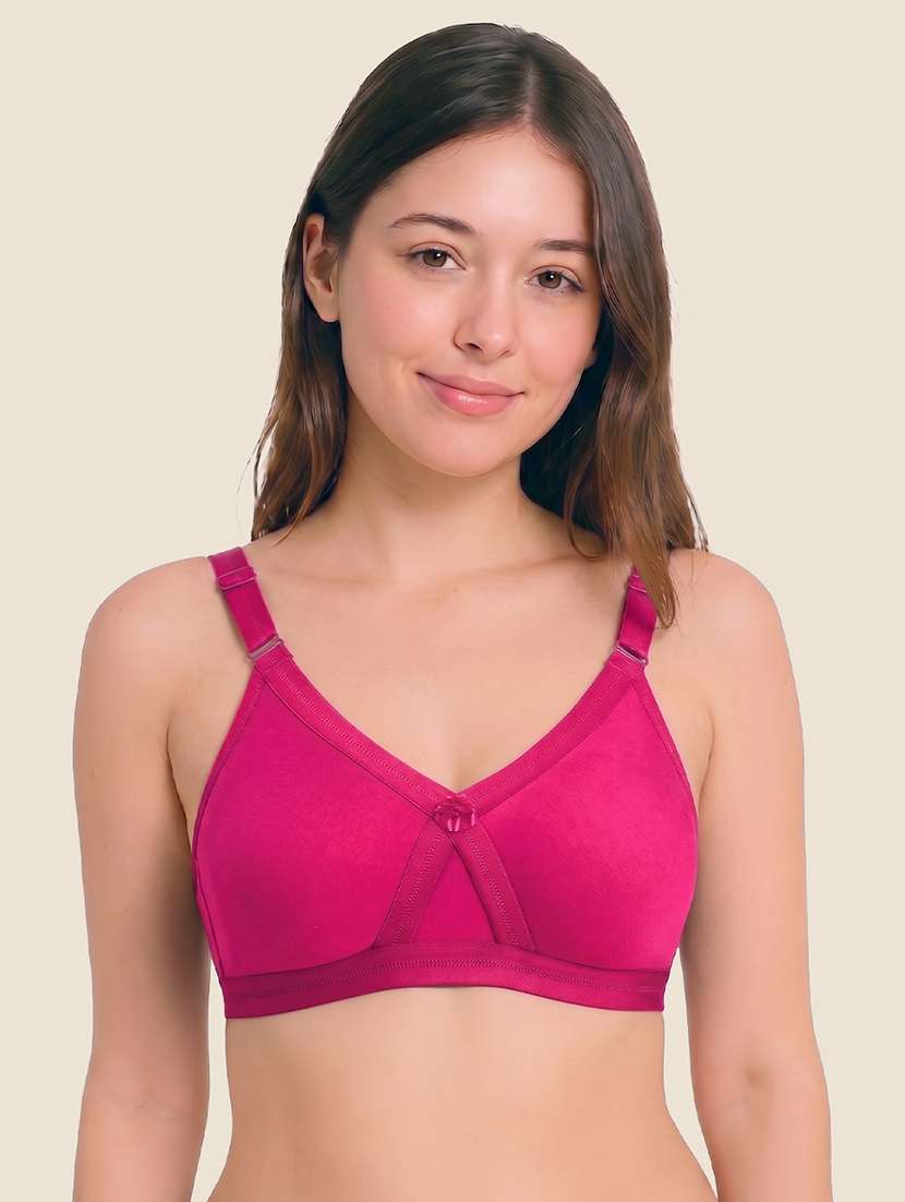 women pack of 3 solid non padded regular bra - 22615422 -  Standard Image - 5