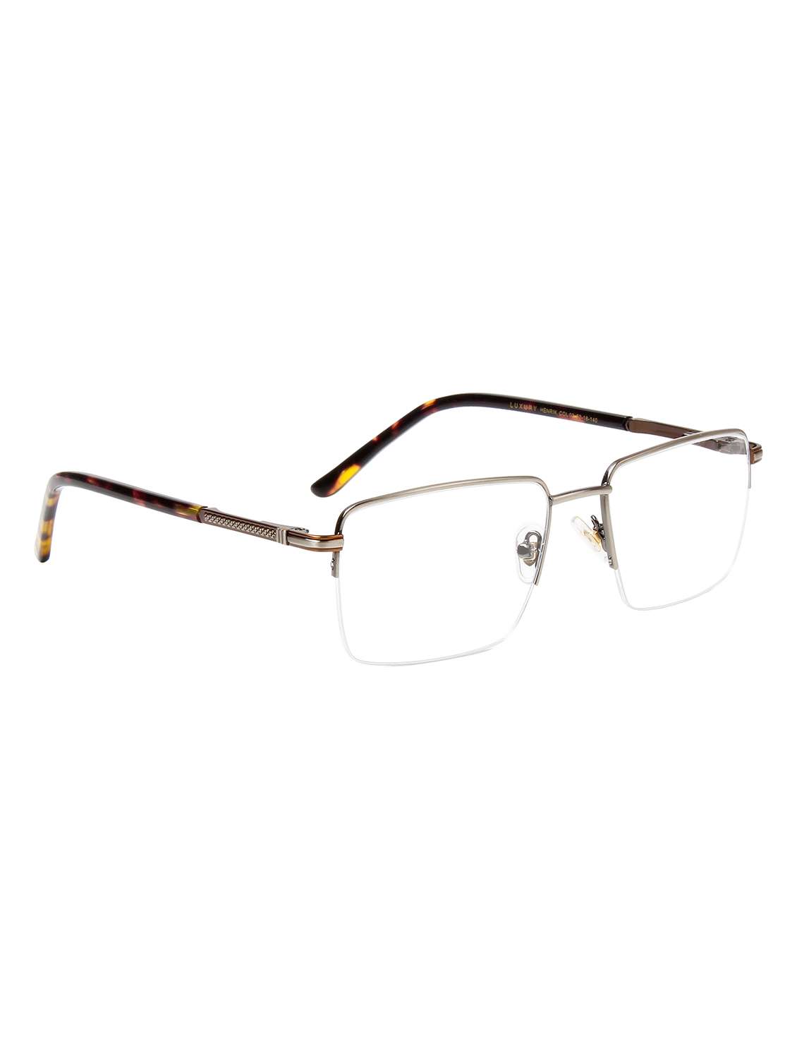 ted smith unisex silver half rim rectangle frame - 22615441 -  Standard Image - 3
