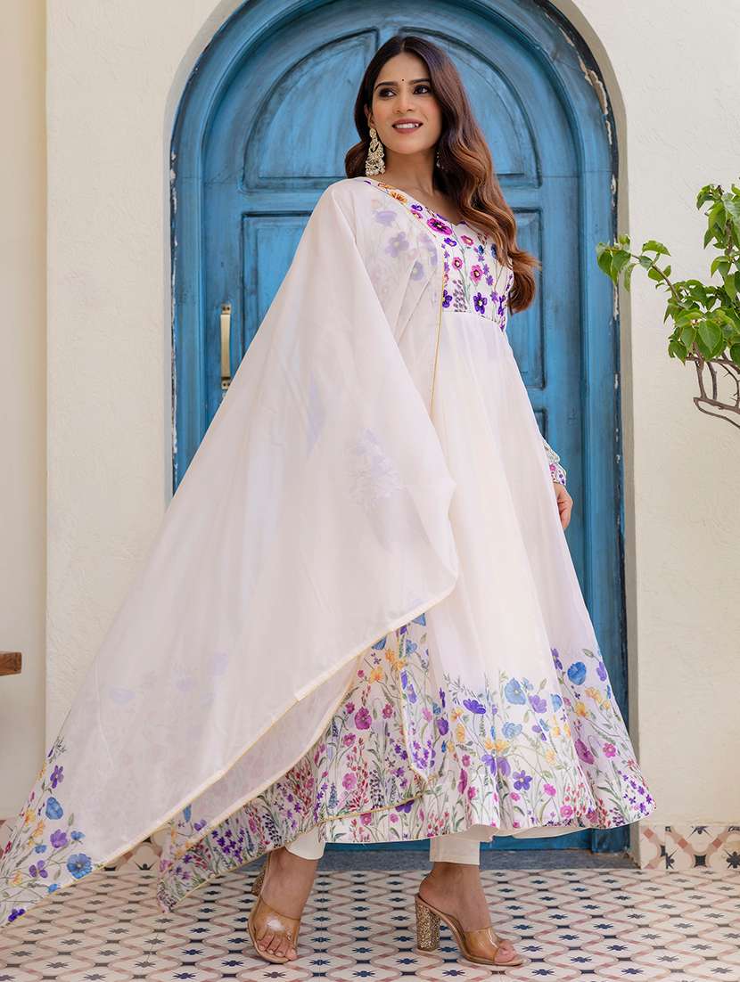 Women Printed Long Sleeves Kurta Legging Set With Dupatta - 22615476 -  Standard Image - 3
