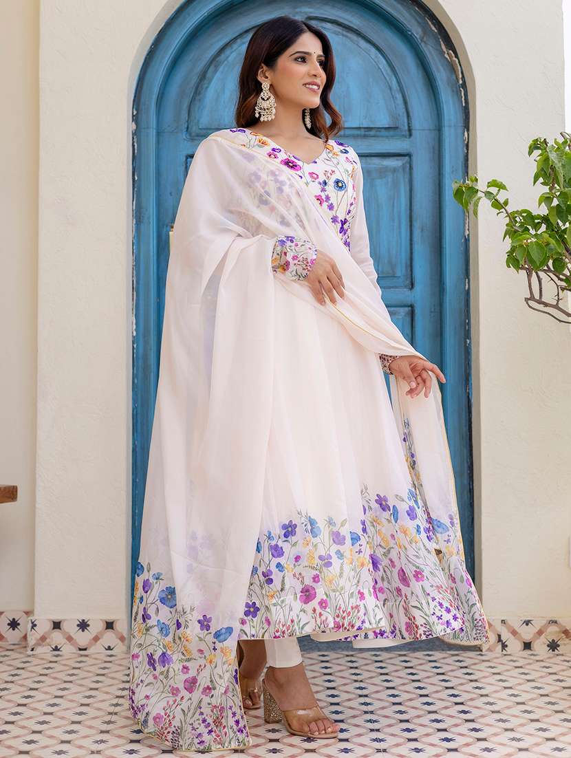 Women Printed Long Sleeves Kurta Legging Set With Dupatta - 22615476 -  Standard Image - 5