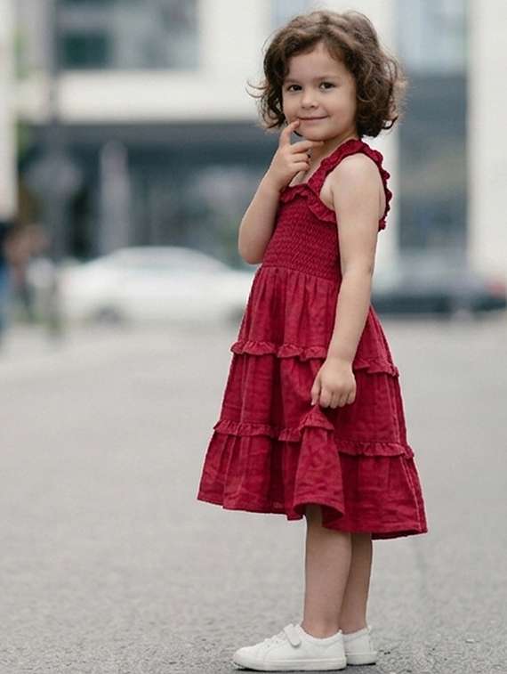 girls solid sleeveless tiered dress - 22615492 -  Standard Image - 3