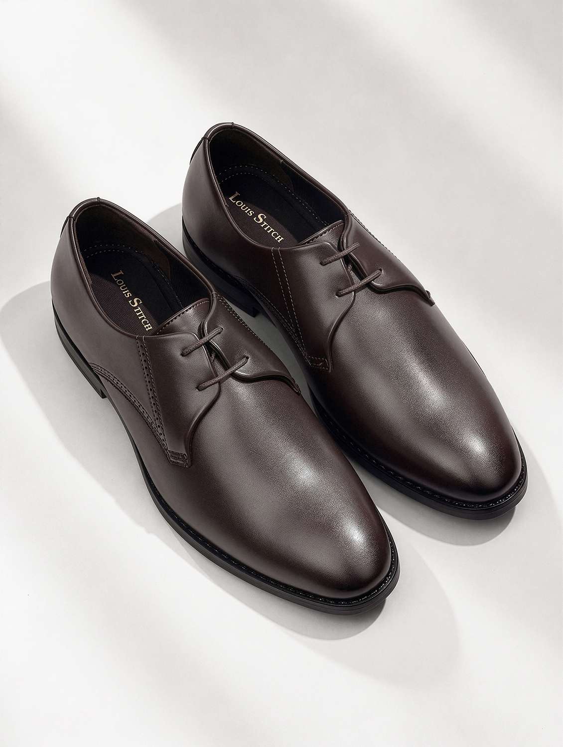 men textured lace up oxford shoes