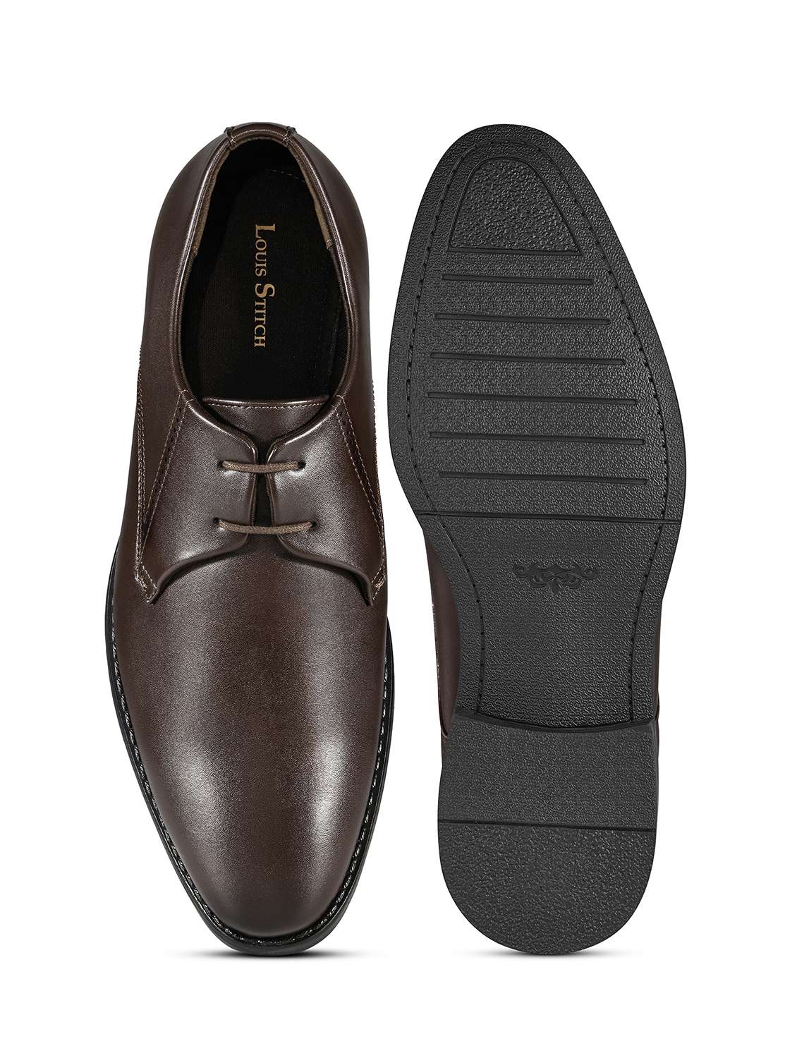 men textured lace up oxford shoes - 22615661 -  Standard Image - 3