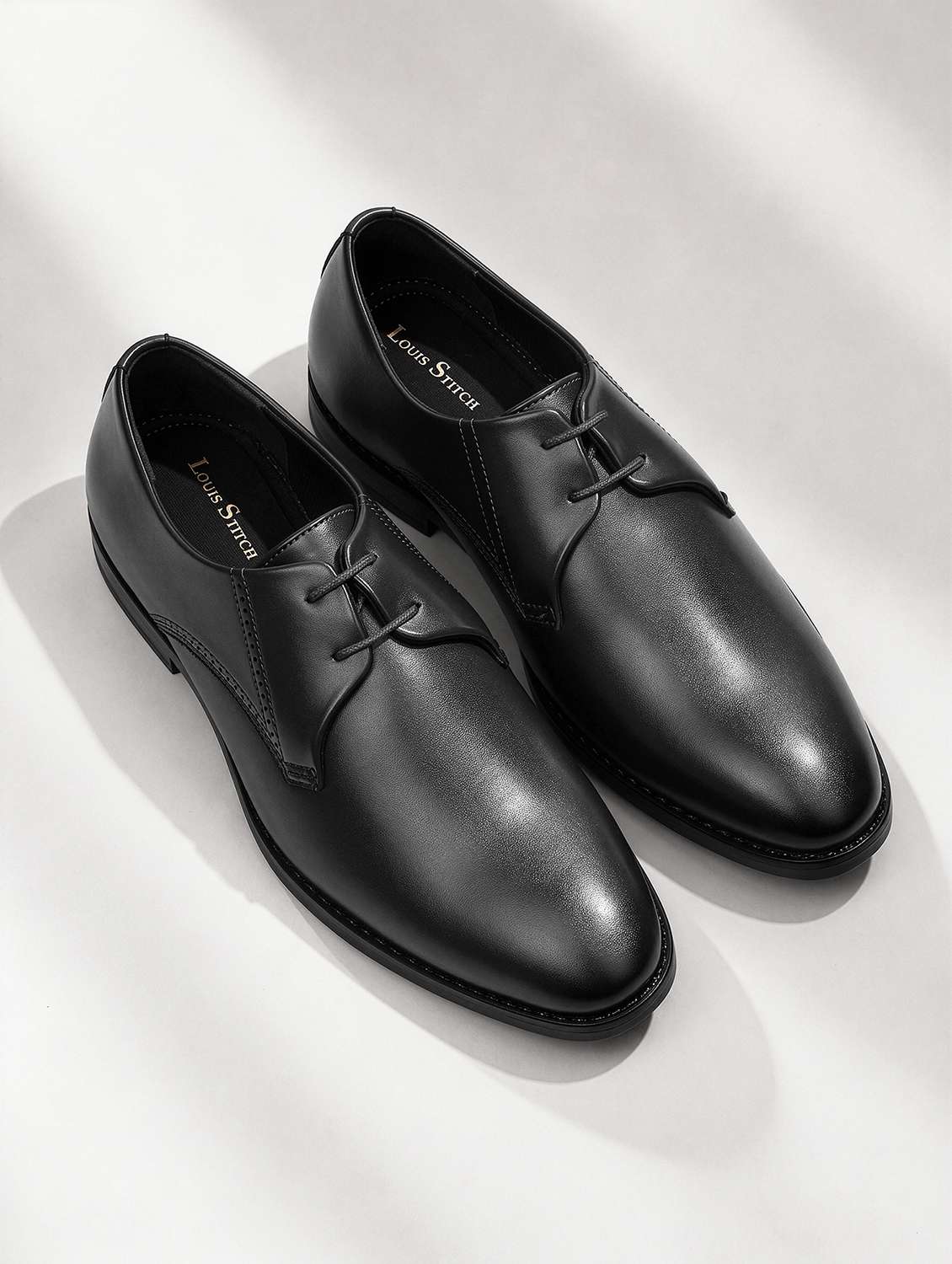 men textured lace up oxford shoes