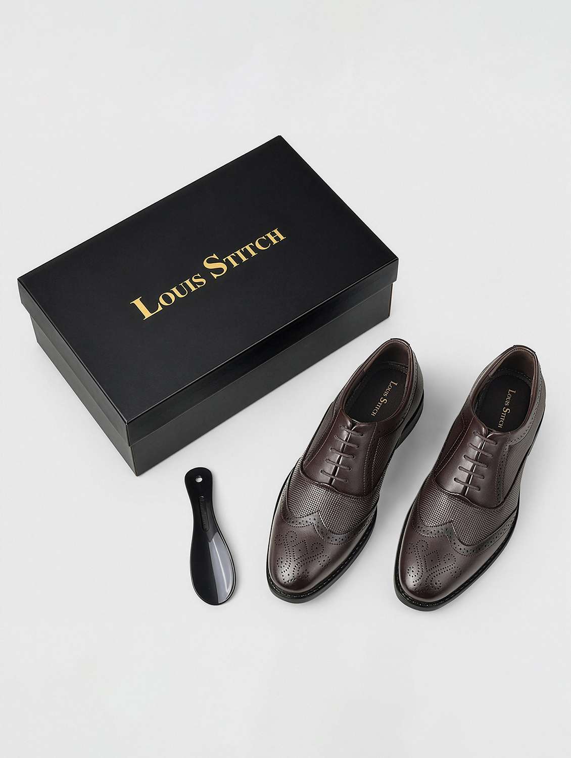 men textured lace up brouges - 22615663 -  Standard Image - 5