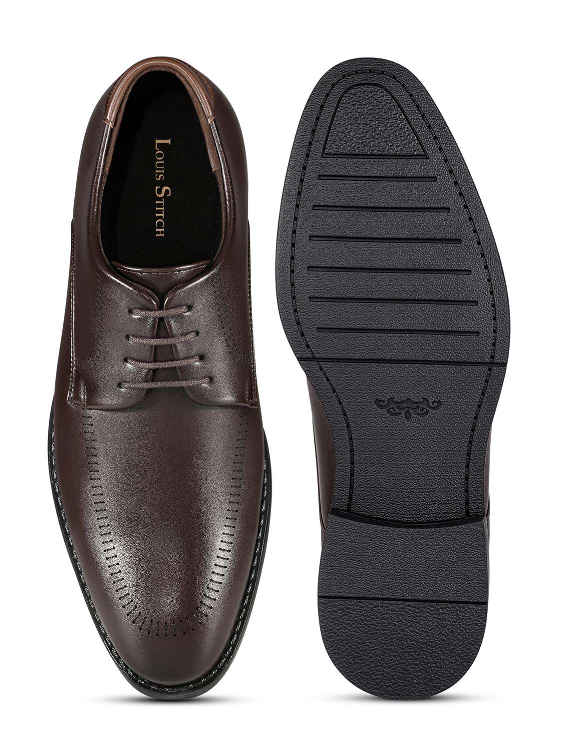 men textured lace up oxford shoes - 22615667 -  Standard Image - 3