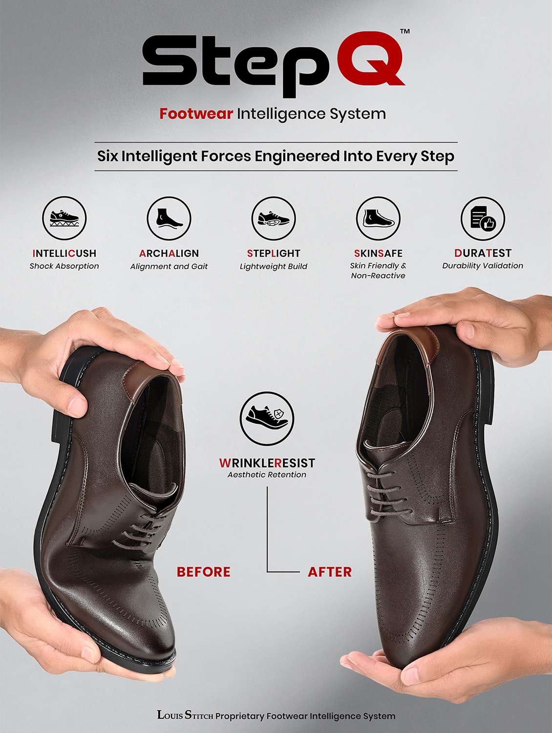 men textured lace up oxford shoes - 22615667 -  Standard Image - 5