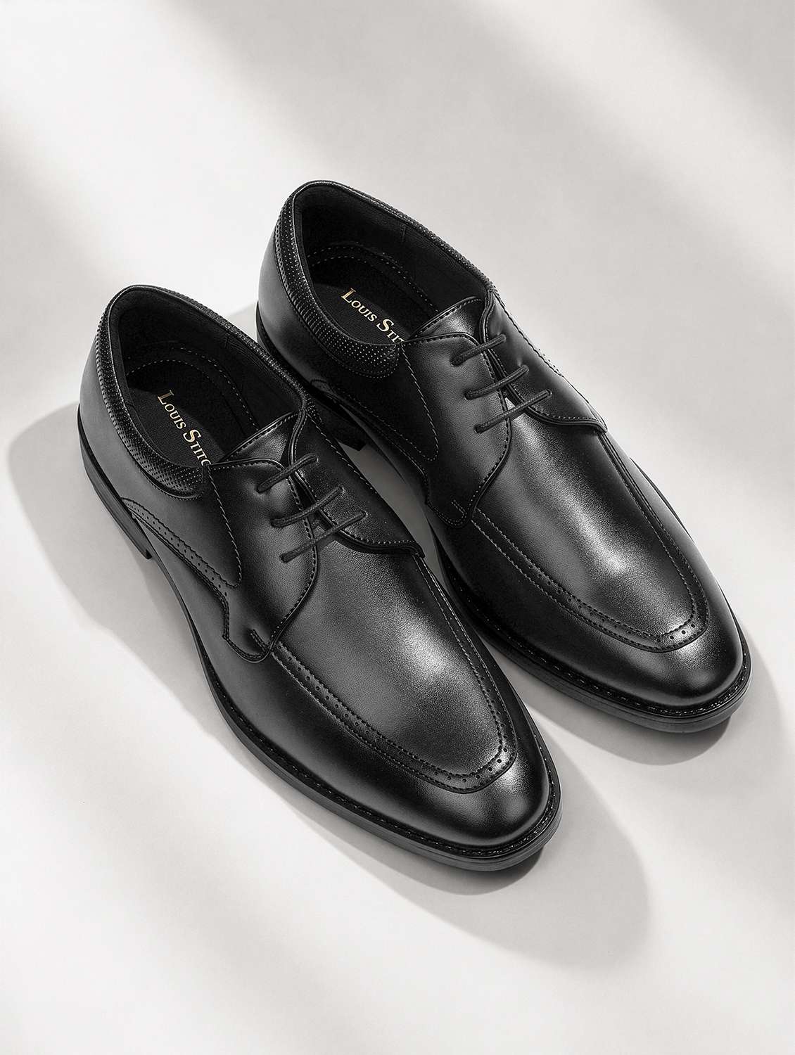 men solid lace up oxford shoes