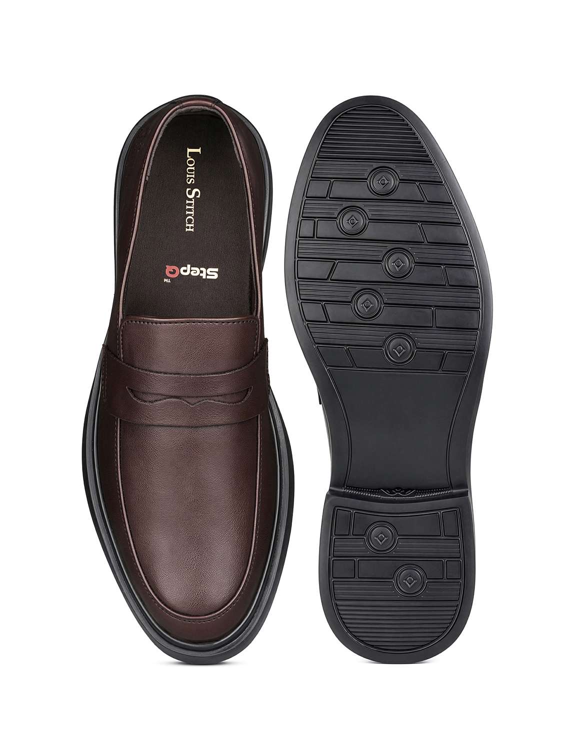 men solid slip on formal shoes - 22615673 -  Standard Image - 3