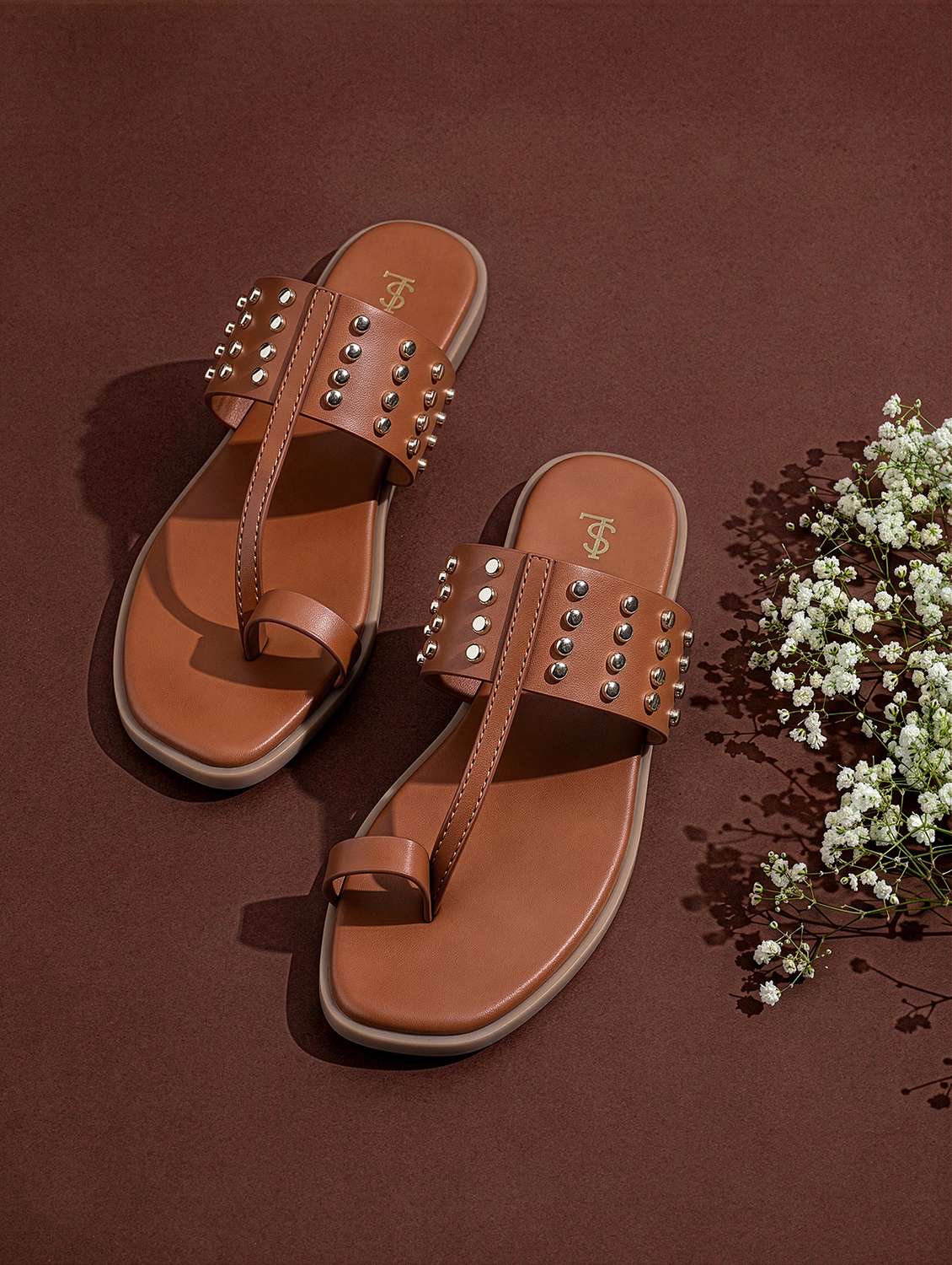 women embellished one toe flats