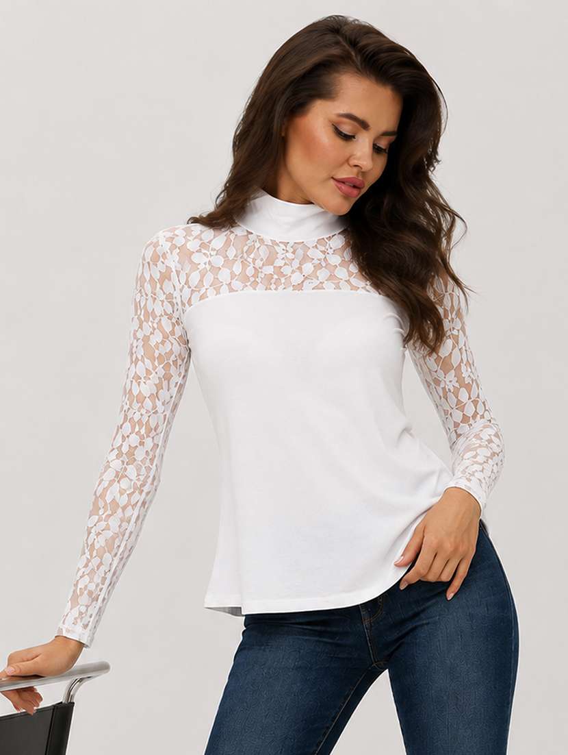 women self design long sleeves regular top