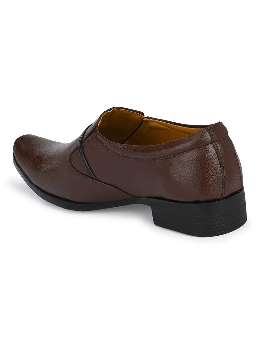 men solid slip on formal shoes - 22616119 -  Standard Image - 3
